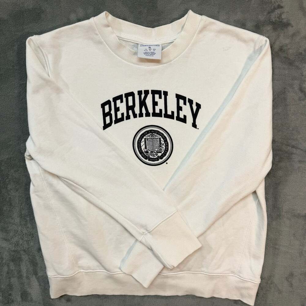 XL Champion UC Berkeley Crewneck Sweatshirt Size XL White Collegiate
